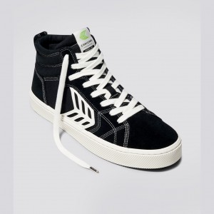 Men Cariuma High Top Canvas CATIBA PRO Black Contrast / Ivory | 026719-NVF