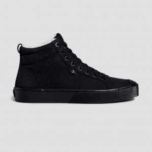 Men Cariuma High Top Suede Vegan OCA HIGH All Black | 405739-AUM