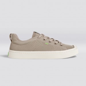 Men Cariuma Low Top Bamboo Weave Knit Vegan IBI Sand Beige | 942386-VMO