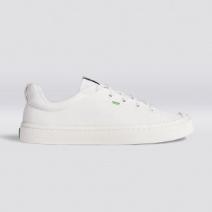 Men Cariuma Low Top Bamboo Weave Knit Vegan IBI Off-White | 219405-EXN