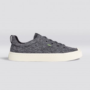 Men Cariuma Low Top Bamboo Weave Knit Vegan IBI Stone Grey | 309674-YKI