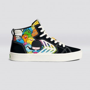 Men Cariuma Low Top Canvas CATIBA PRO CATIBA Pro High Black Toz Print | 827169-WYD