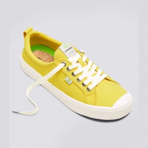 Men Cariuma Low Top Canvas Vegan OCA LOW Yellow | 246597-NFL