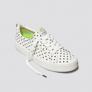 Men Cariuma Low Top Canvas Vegan OCA LOW White Polka Dots | 264730-POR