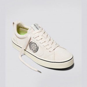 Men Cariuma Low Top Suede CATIBA PRO White | 781293-SHU