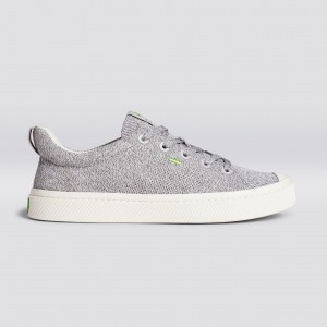 Women Cariuma Low Top Bamboo Weave Knit Vegan IBI Stone Light Grey | 430765-CVN