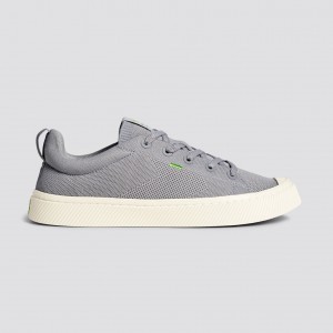 Women Cariuma Low Top Bamboo Weave Knit Vegan IBI Light Grey | 675138-MWI