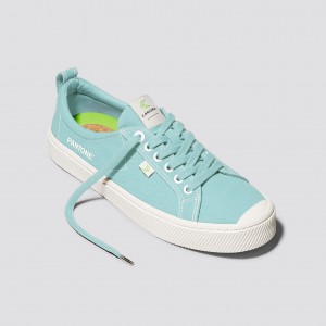 Women Cariuma Low Top Canvas OCA LOW Eggshell Blue | 236741-ETU