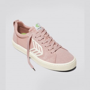 Women Cariuma Low Top Canvas Skate CATIBA PRO Rose / Ivory | 892704-UOC