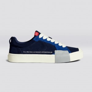 Women Cariuma Low Top Suede OCA LOW Navy | 861934-CNQ