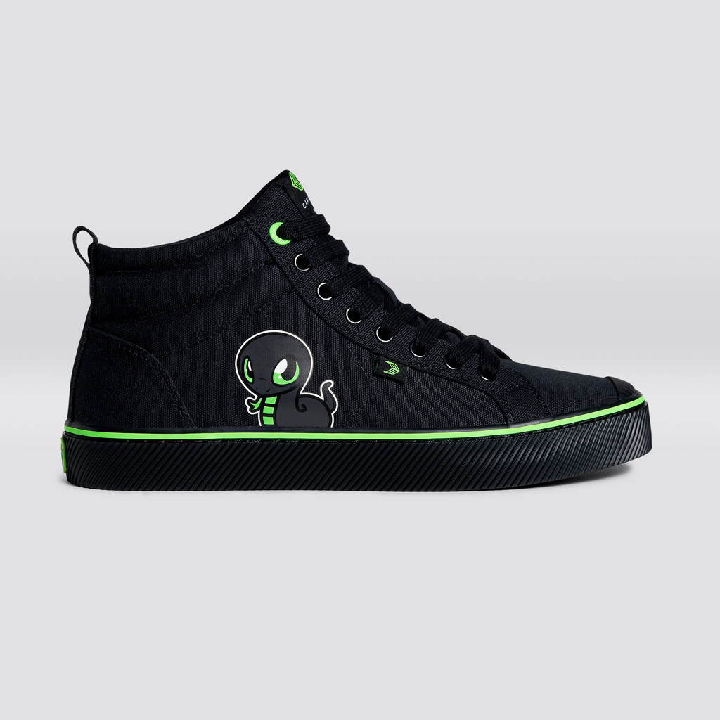 Men Cariuma High Top Canvas Vegan OCA HIGH High All Black | 480765-TQM