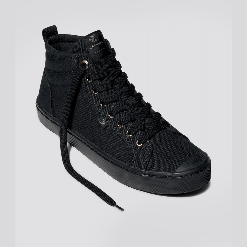 Men Cariuma High Top Canvas Vegan OCA HIGH All Black | 908175-ZSR