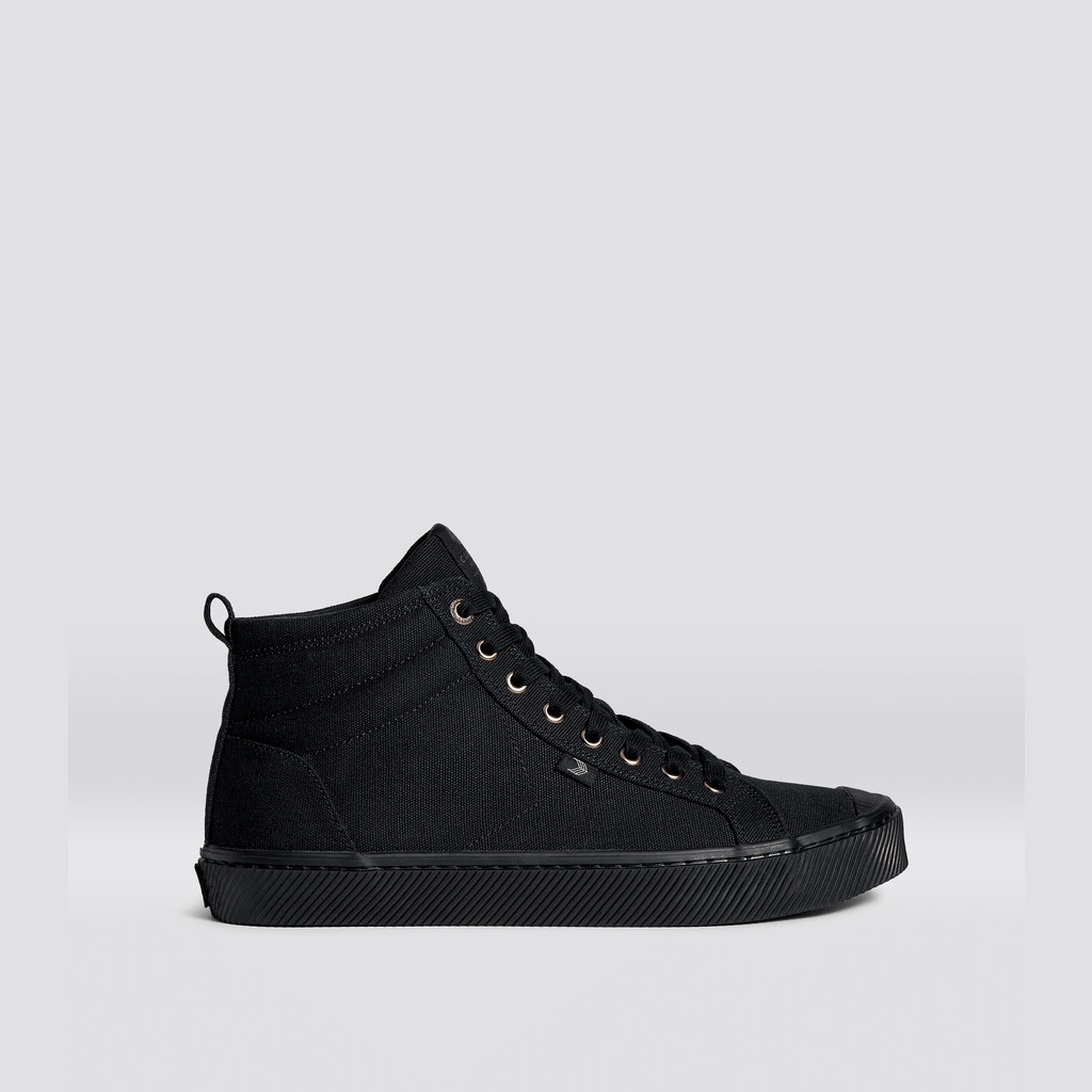 Men Cariuma High Top Canvas Vegan OCA HIGH All Black | 908175-ZSR