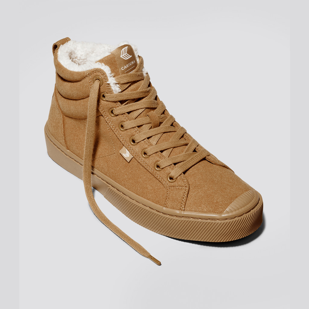 Men Cariuma High Top Suede Vegan OCA HIGH All Camel | 341762-CPG