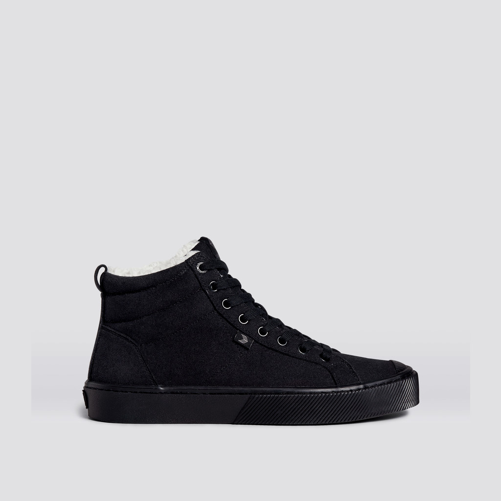 Men Cariuma High Top Suede Vegan OCA HIGH All Black | 405739-AUM