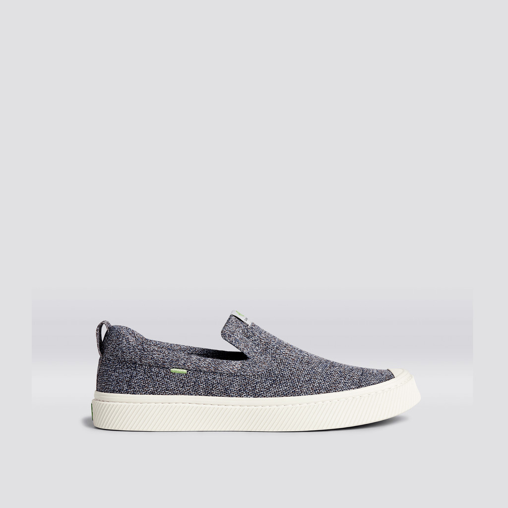 Men Cariuma Low Top Bamboo Weave Knit Vegan IBI Slip-On Stone Grey | 478562-MYW