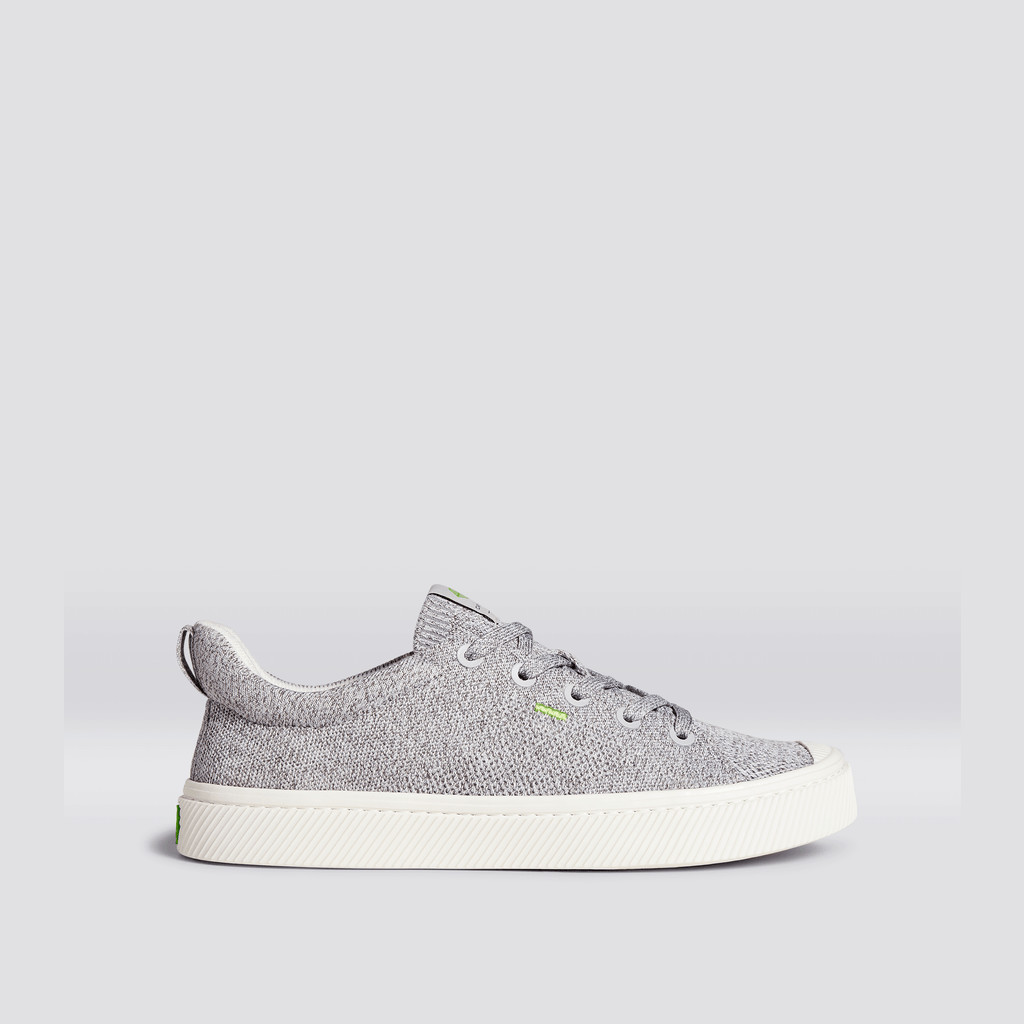 Men Cariuma Low Top Bamboo Weave Knit Vegan IBI Stone Light Grey | 135709-JOW