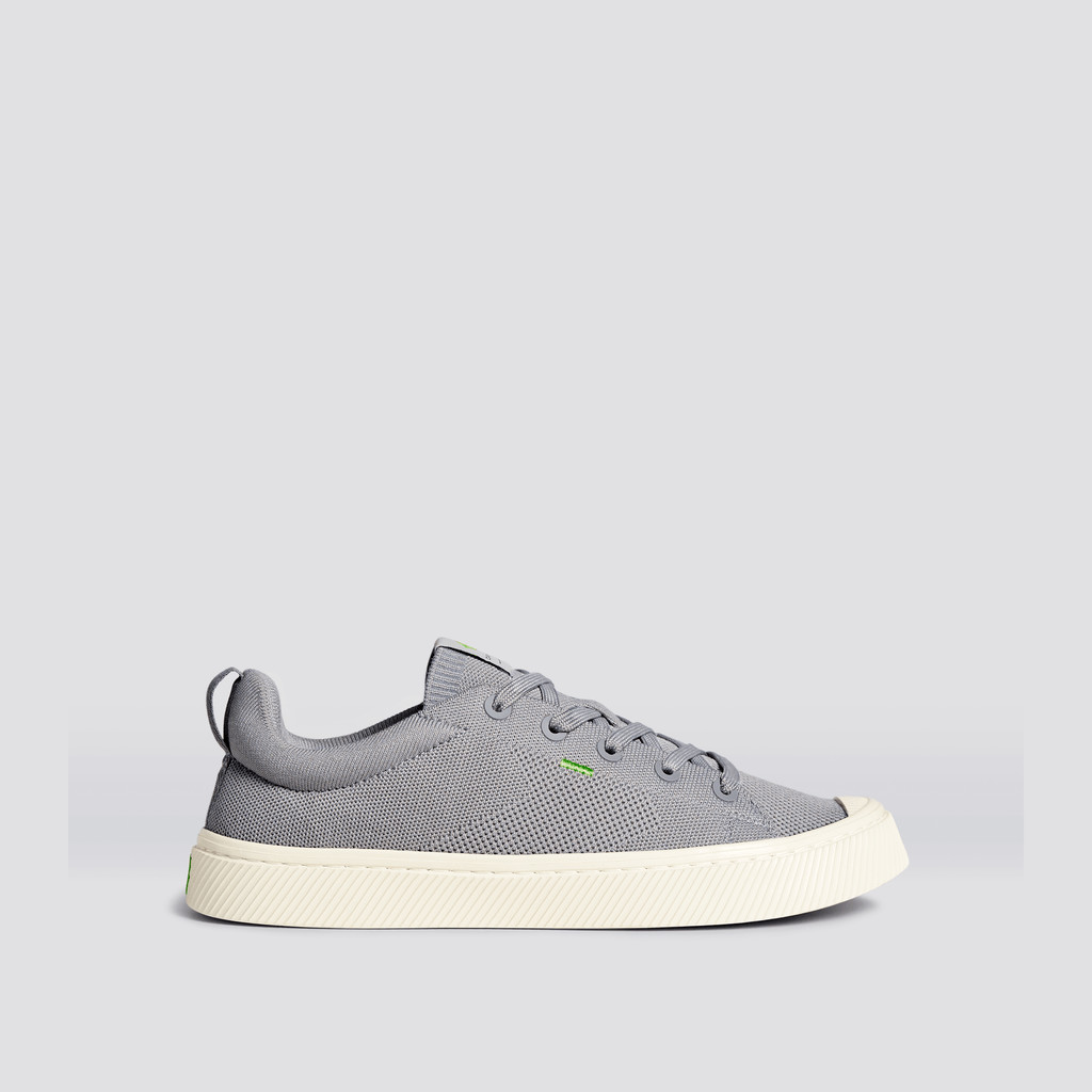 Men Cariuma Low Top Bamboo Weave Knit Vegan IBI Light Grey | 605729-MFE