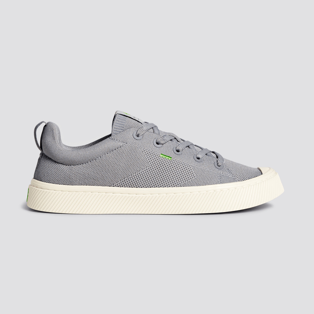 Men Cariuma Low Top Bamboo Weave Knit Vegan IBI Light Grey | 605729-MFE