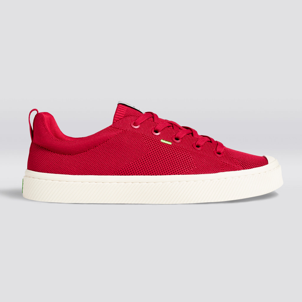 Men Cariuma Low Top Bamboo Weave Knit Vegan IBI Raw Red | 510286-SCX