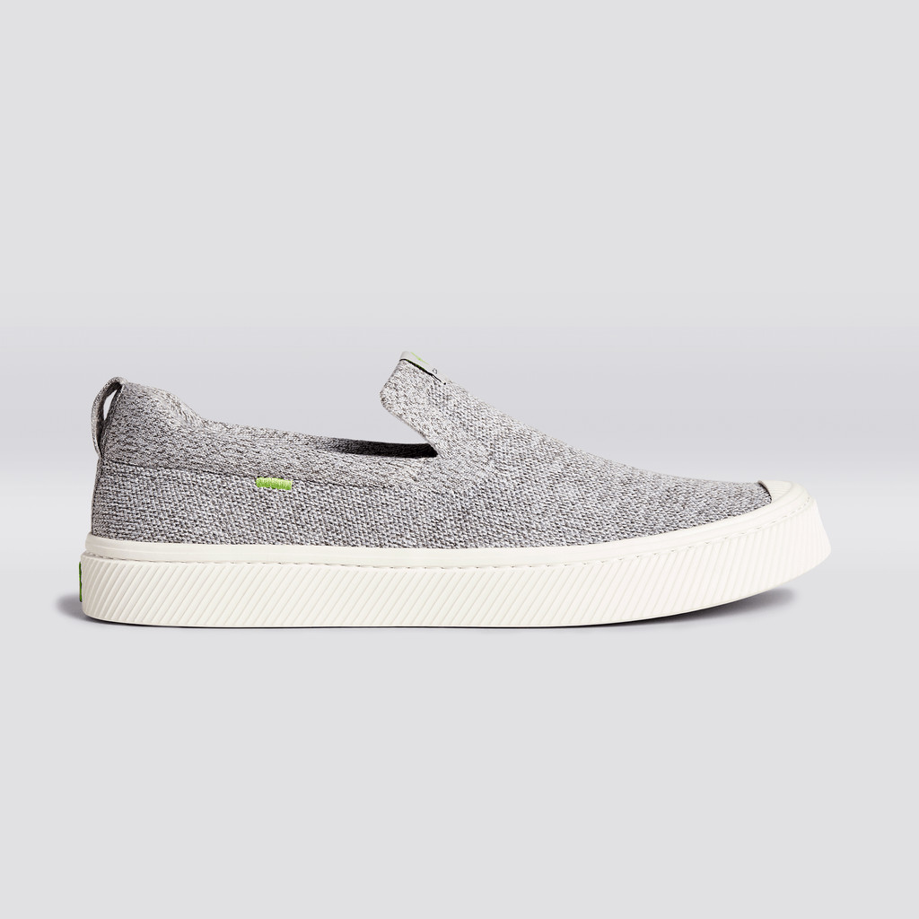 Men Cariuma Low Top Bamboo Weave Knit Vegan IBI Slip-On Stone Light Grey | 734928-PTU