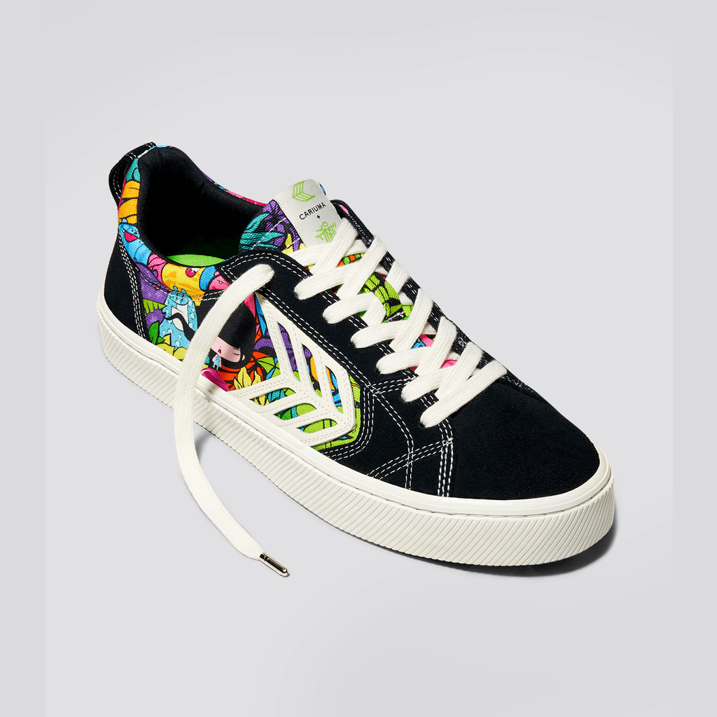 Men Cariuma Low Top Canvas CATIBA PRO CATIBA Pro Black Toz Print | 372508-QUH