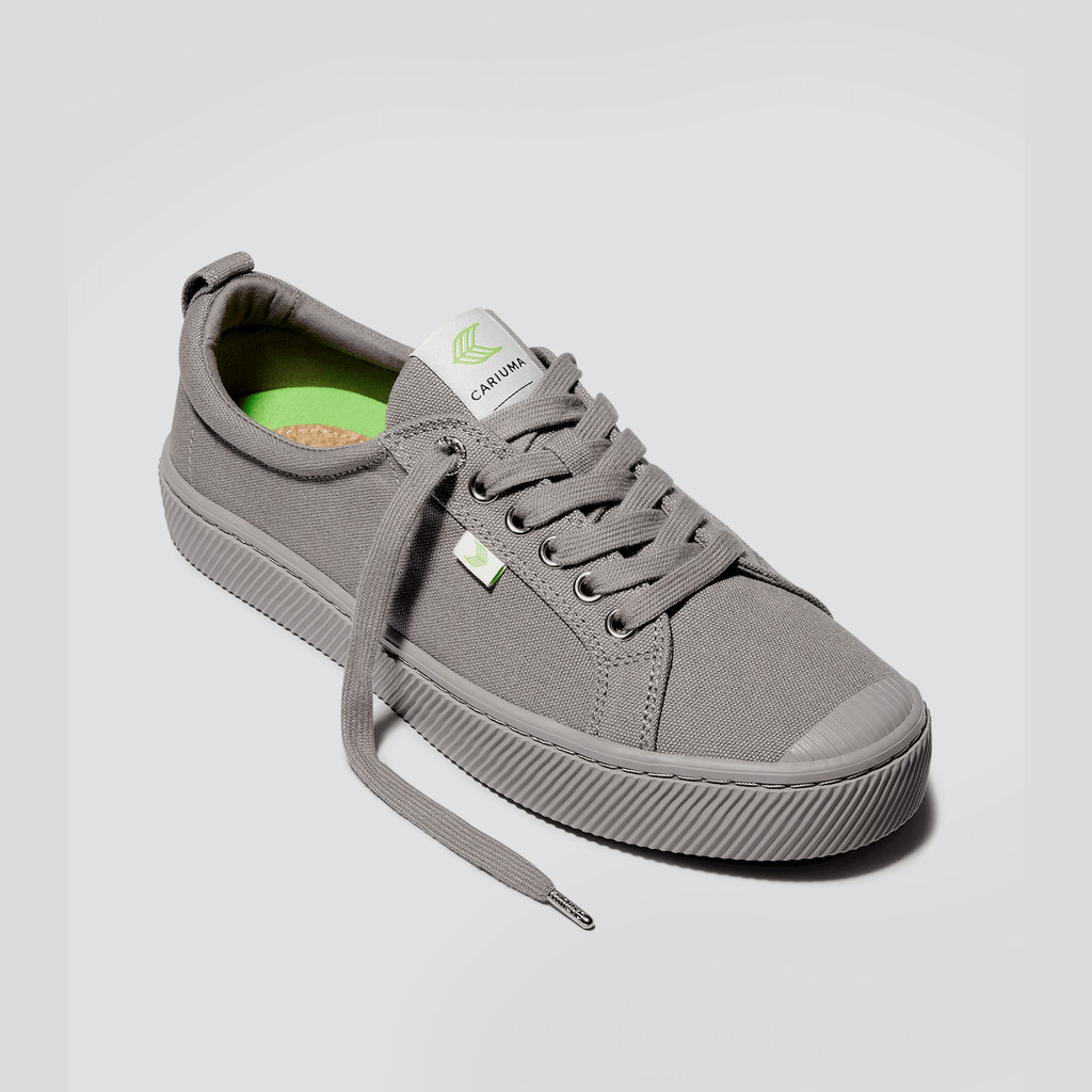 Men Cariuma Low Top Canvas Vegan OCA LOW All Grey | 254370-VHA