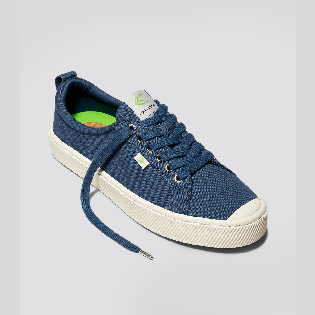 Men Cariuma Low Top Canvas Vegan OCA LOW Shadow Blue | 097412-ZUA