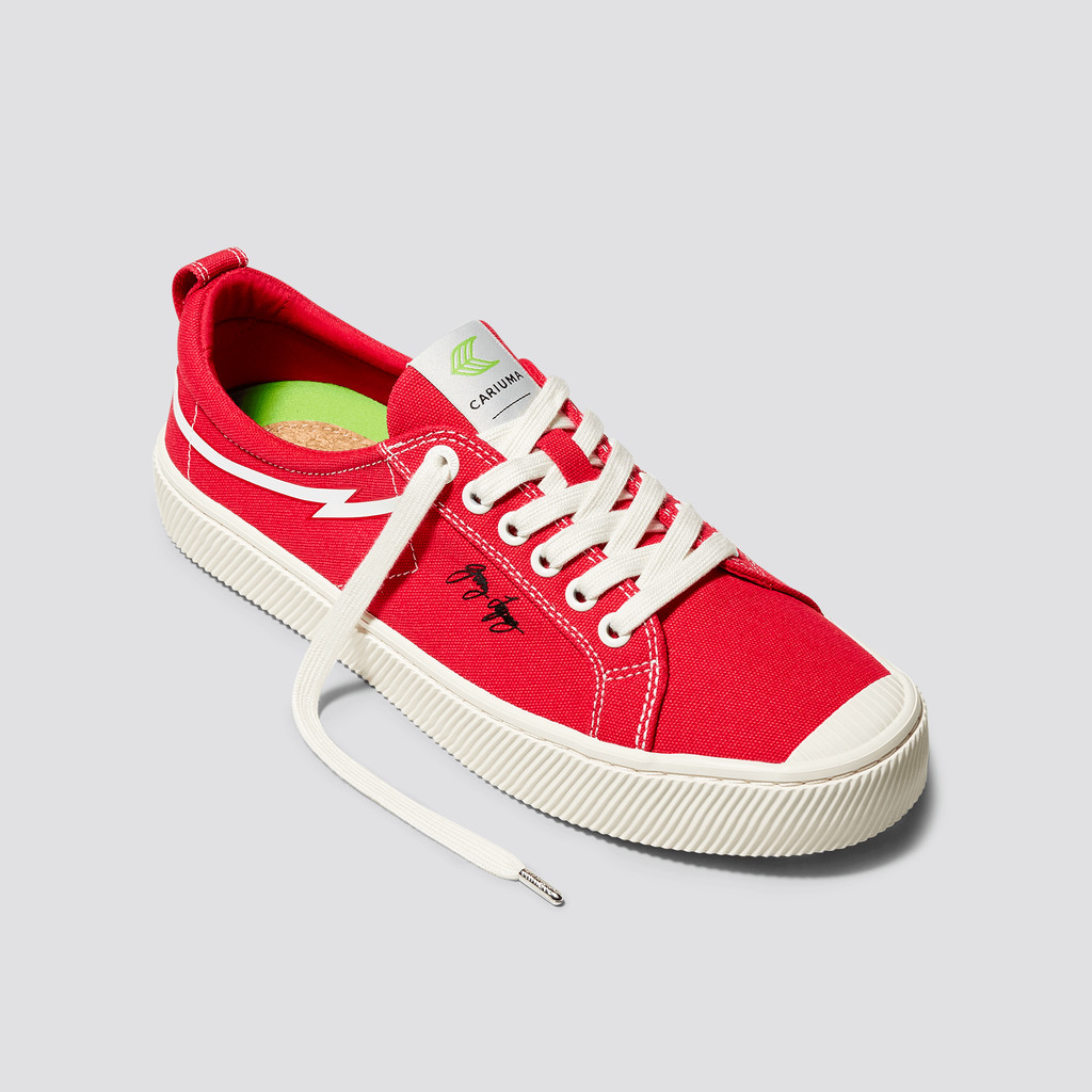 Men Cariuma Low Top Canvas Vegan OCA LOW Red | 243756-AWB