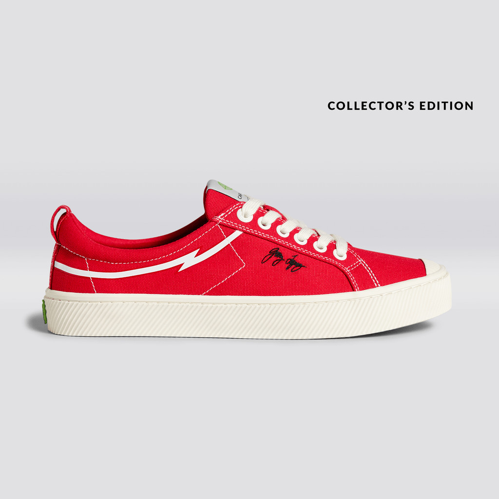 Men Cariuma Low Top Canvas Vegan OCA LOW Red | 243756-AWB