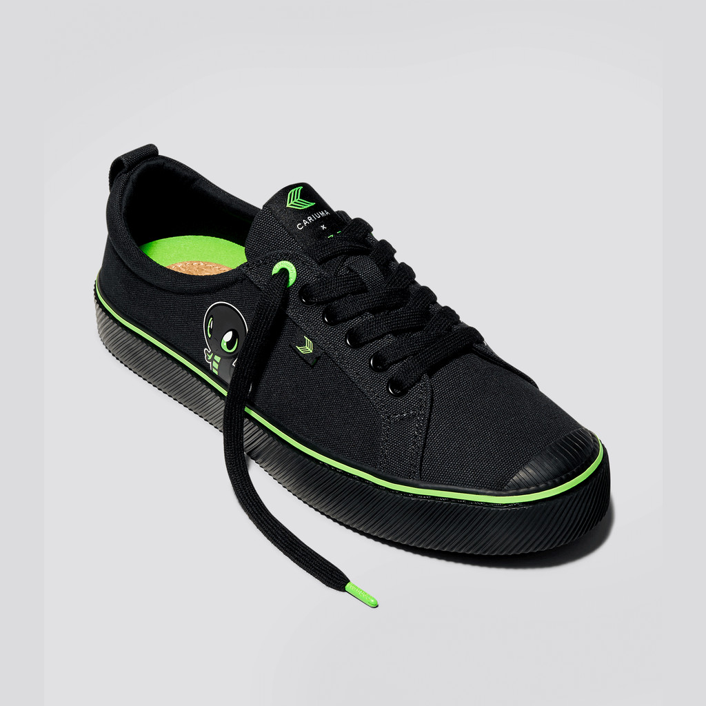 Men Cariuma Low Top Canvas Vegan OCA LOW Low All Black | 493672-QYN