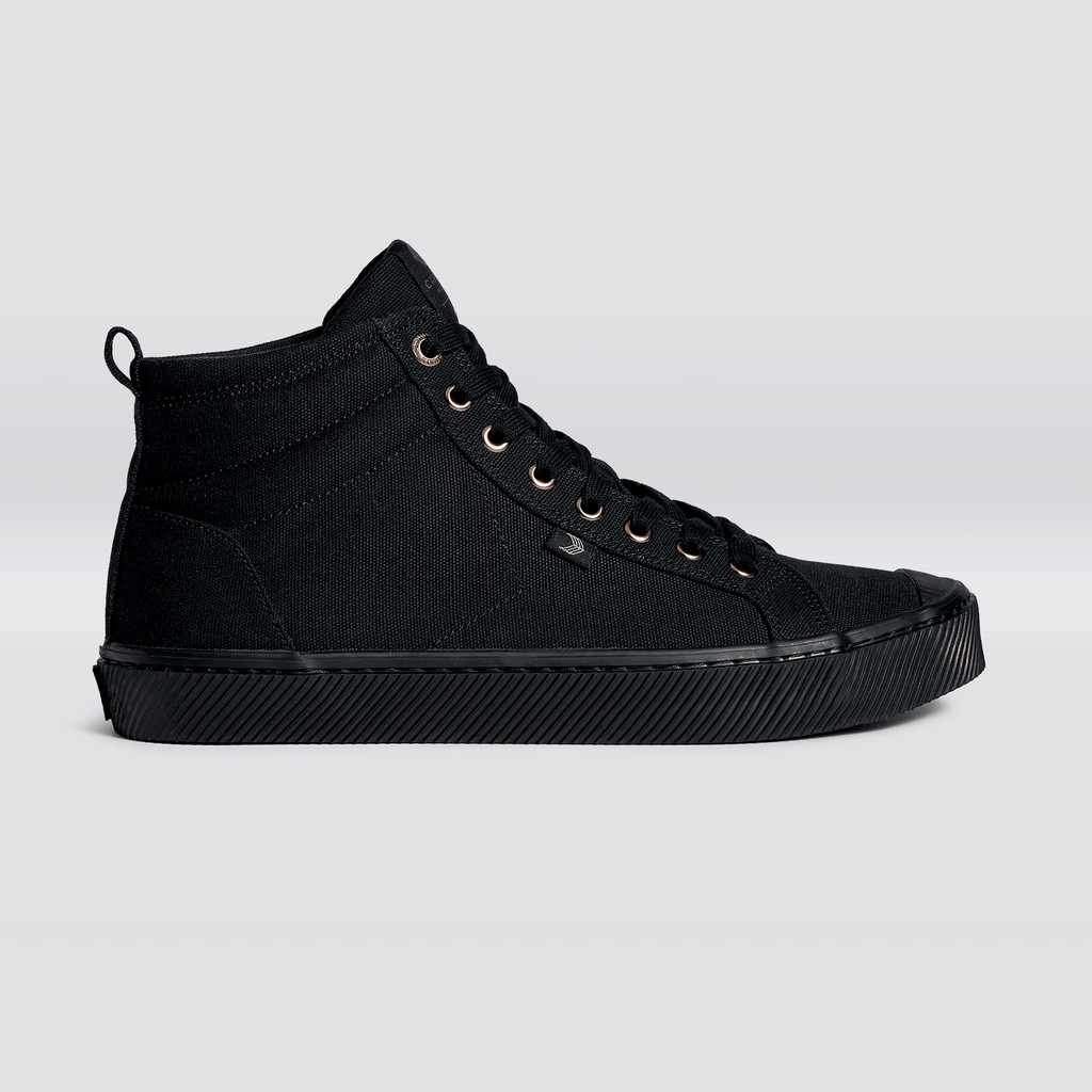 Women Cariuma High Top Canvas Vegan OCA HIGH All Black | 619572-GFJ