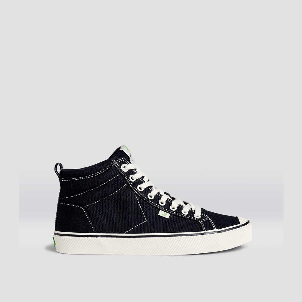 Women Cariuma High Top Canvas Vegan OCA HIGH Stripe Black | 925416-JKT