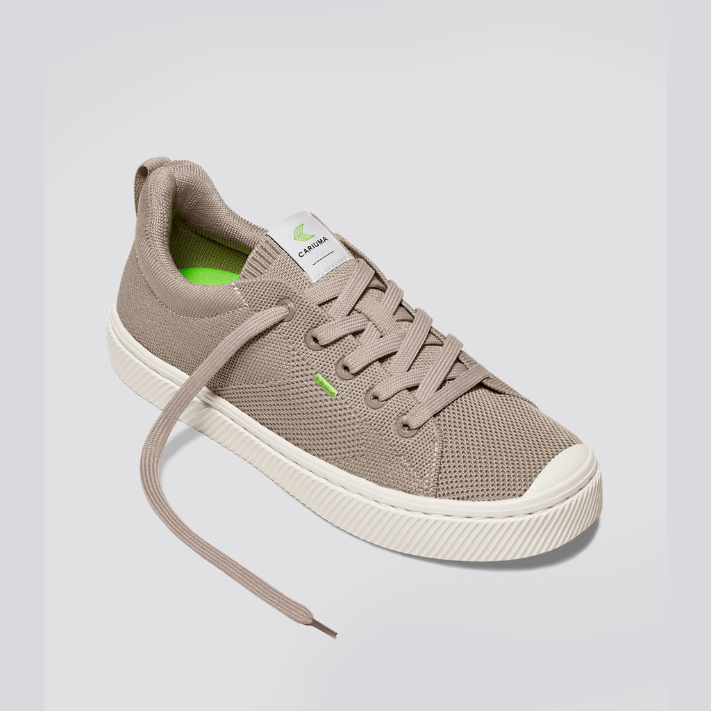 Women Cariuma Low Top Bamboo Weave Knit Vegan IBI Sand Beige | 730164-FNC