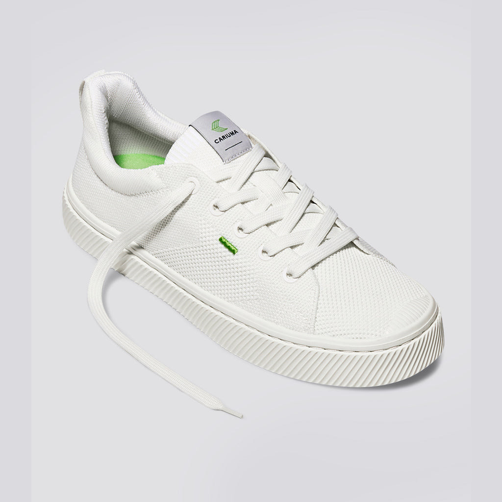 Women Cariuma Low Top Bamboo Weave Knit IBI Off-White | 271806-MDV