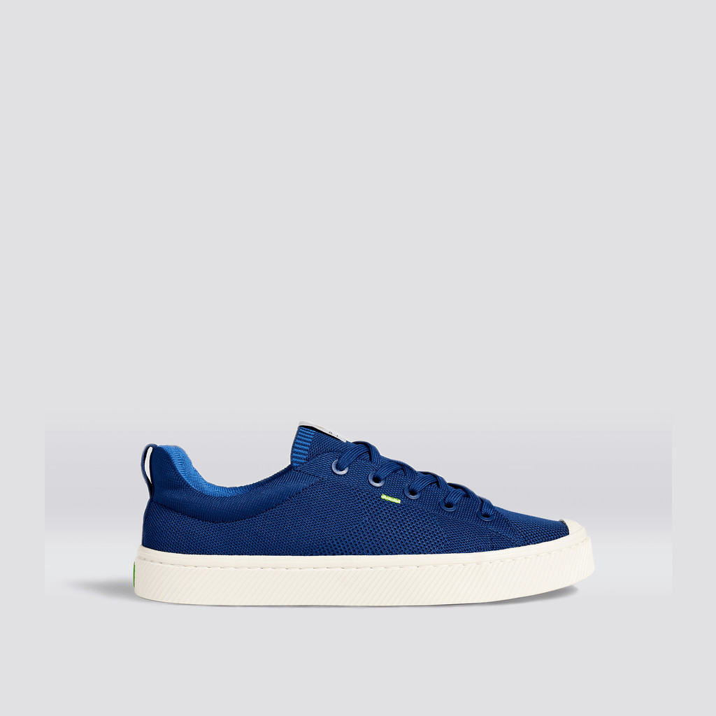 Women Cariuma Low Top Bamboo Weave Knit IBI Mineral Blue | 972104-ZHX