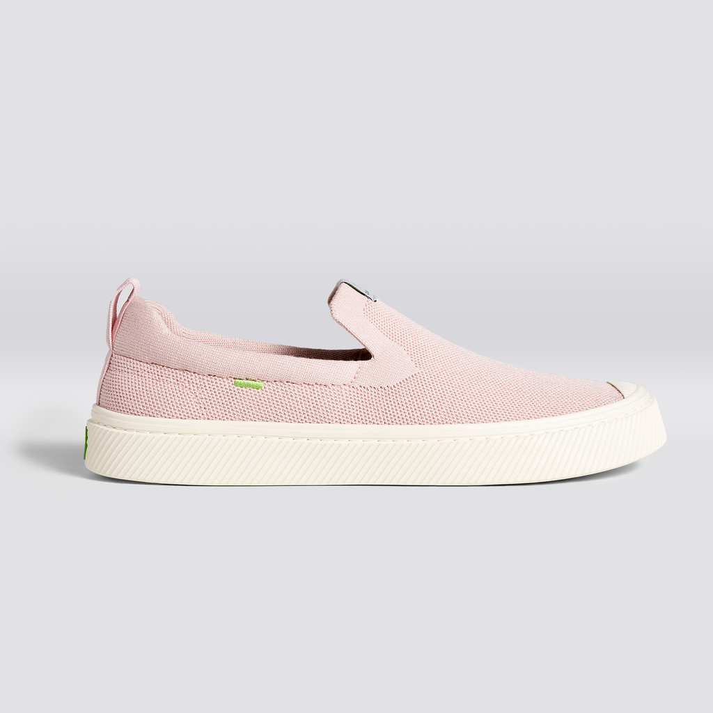 Women Cariuma Low Top Bamboo Weave Knit Vegan IBI Slip-On Rose Red | 842630-PAT