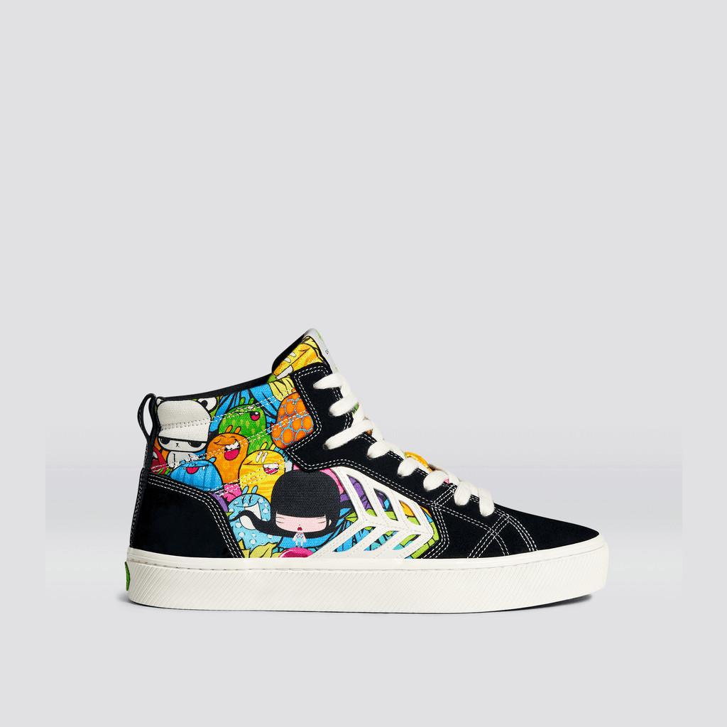 Women Cariuma Low Top Canvas CATIBA PRO CATIBA Pro High Black Toz Print | 071348-NMR