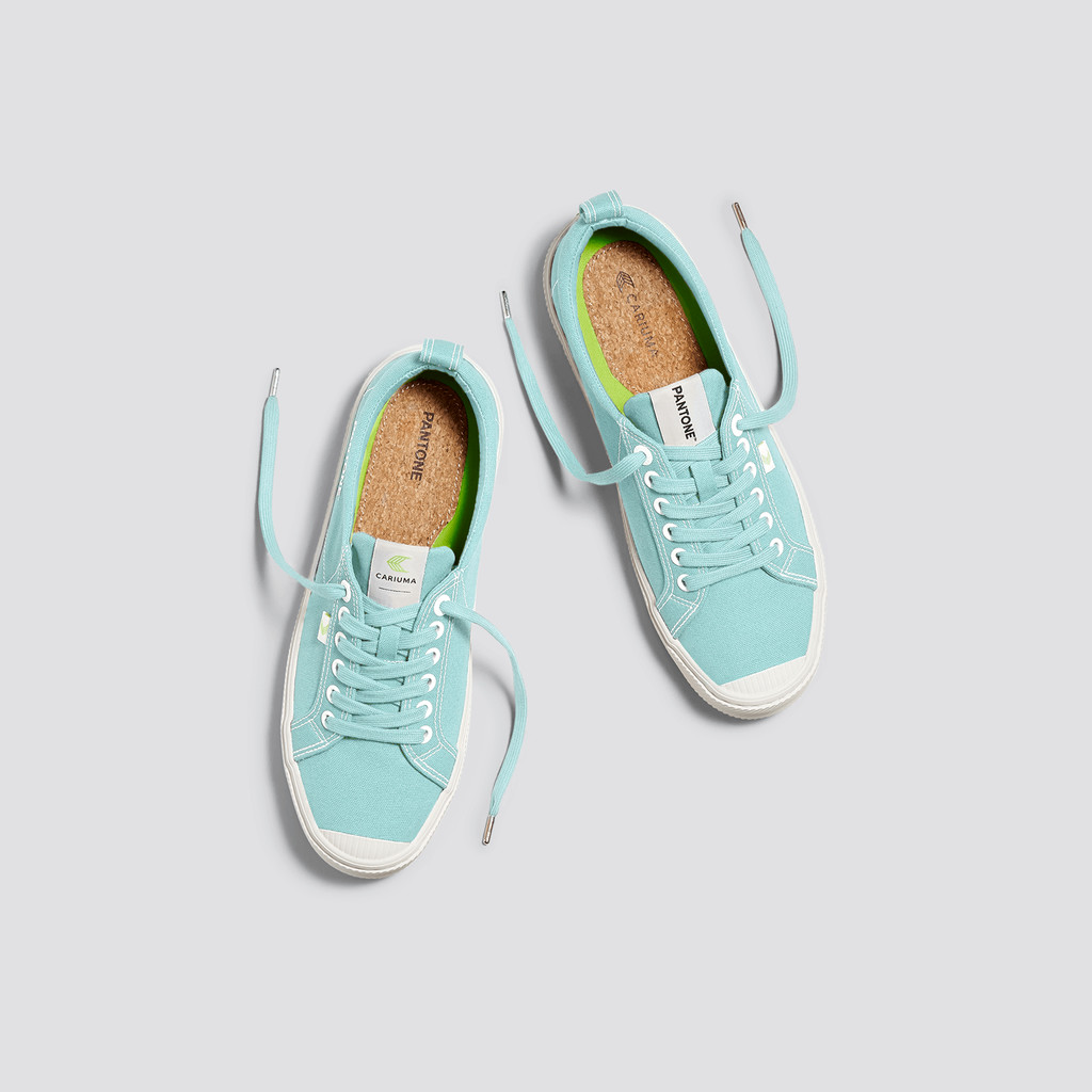 Women Cariuma Low Top Canvas OCA LOW Eggshell Blue | 236741-ETU