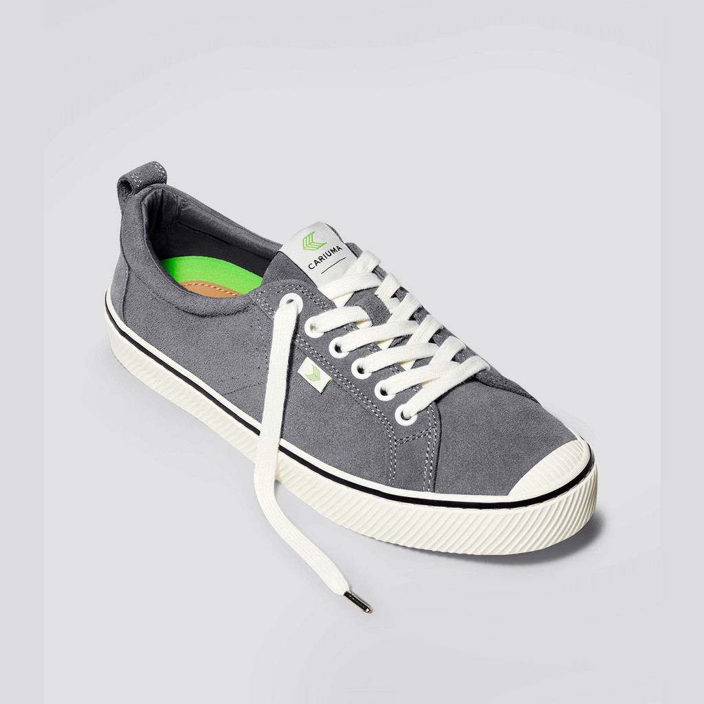 Women Cariuma Low Top Suede OCA LOW Stripe Charcoal Grey | 974853-MKD